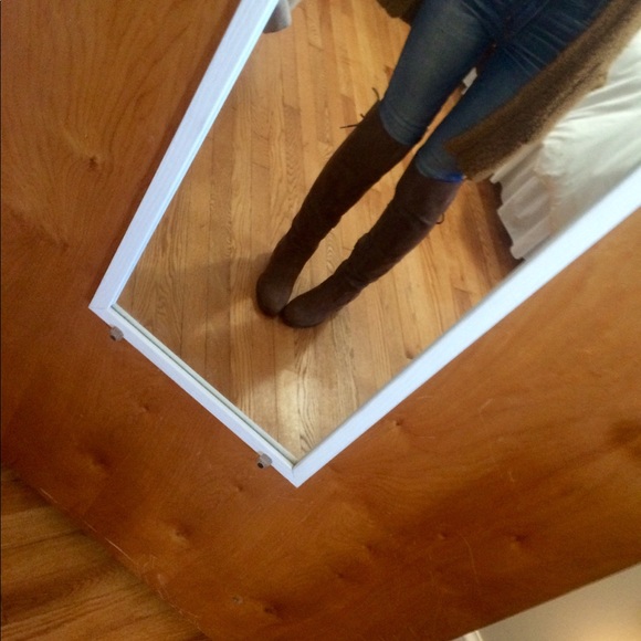 SOLD OTK Lace Up Back Cognac Boots - Picture 2 of 4